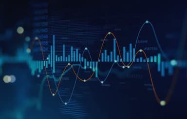 Blog cover with glowing analytics data lines
