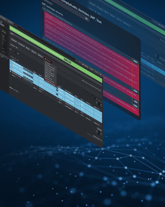 IMF package validator plugin interface over a data grid