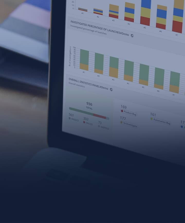 Monitor showing licensing framework test results