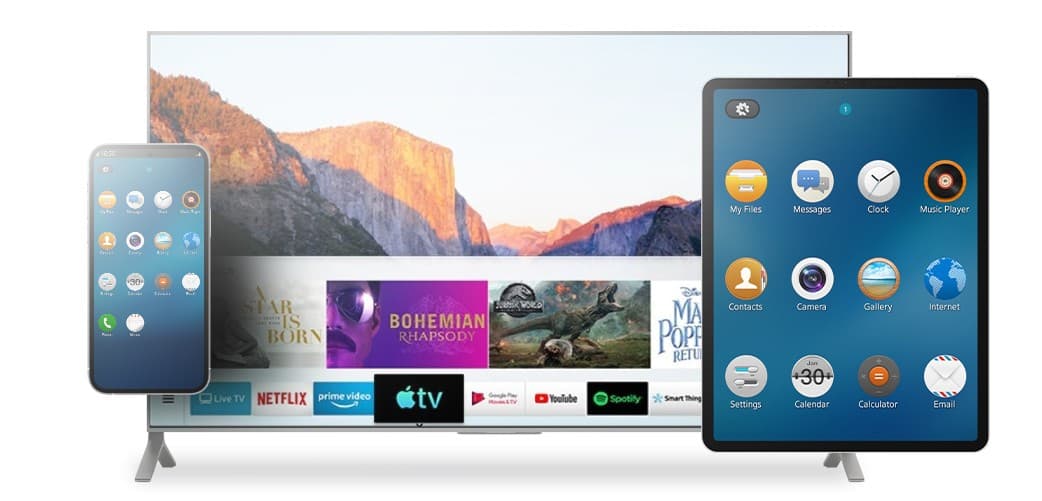 Tizen-powered TV, tablet and phone devices
