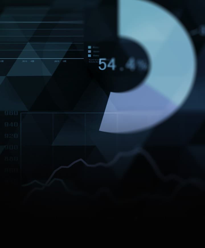 Loan monitoring dashboard with a donut chart