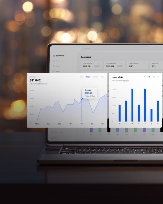 Payment provider onboarding dashboard with charts