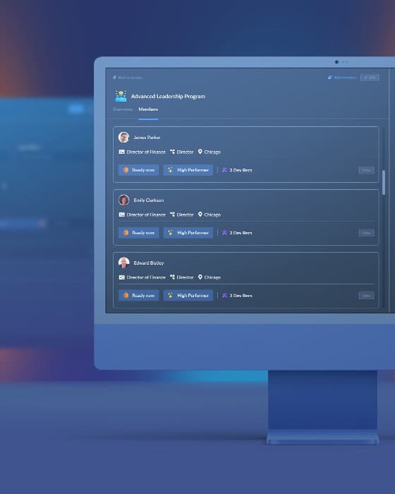 Monitor showing an automatic assessment platform