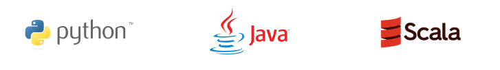 Python, Java, Scala