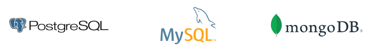 PostgreSQL, MySQL, MongoDB