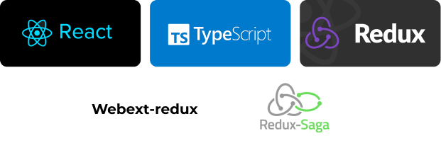 React, TypeScript, Redux, webext-redux, Redux-Saga