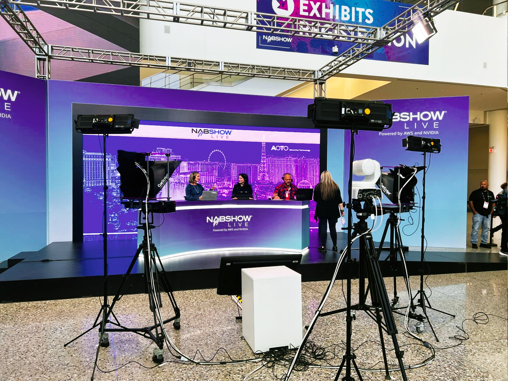 The studio of NAB Show Live