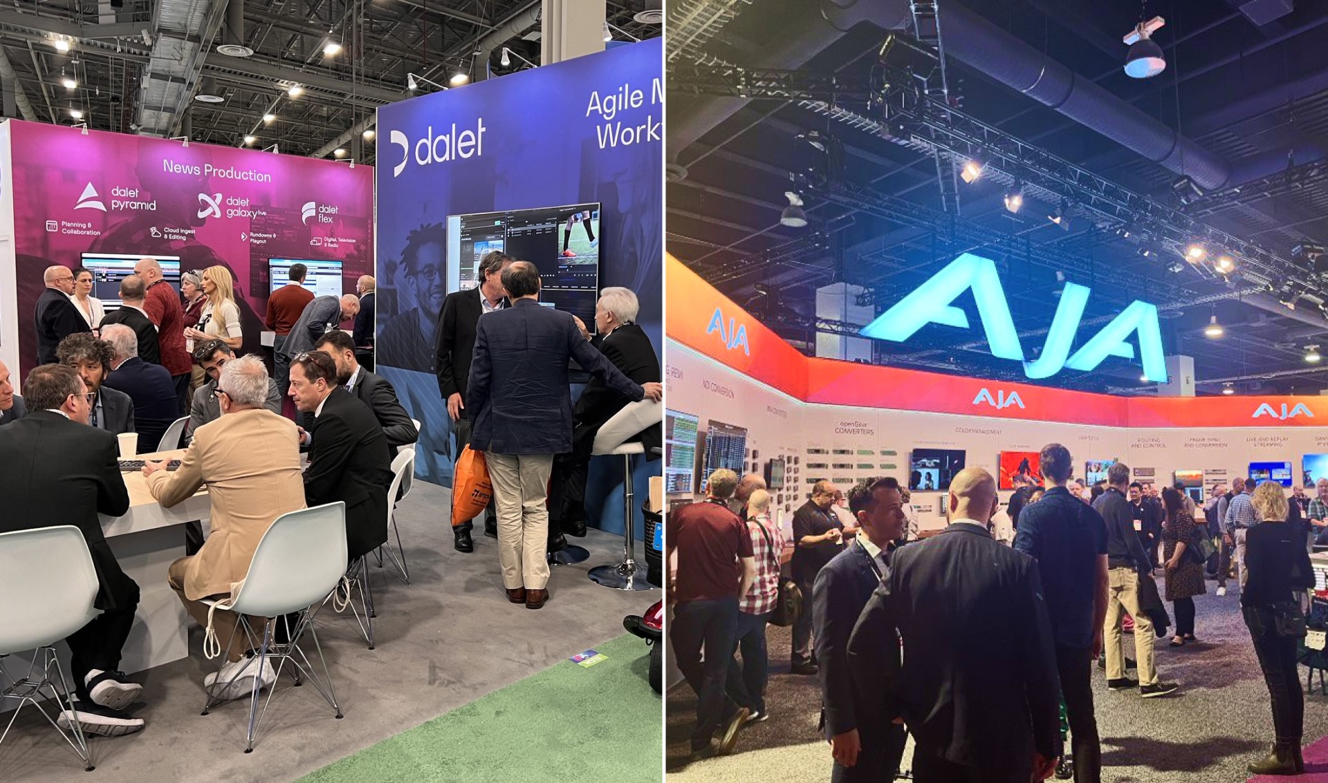 Dalet and AJA booths
