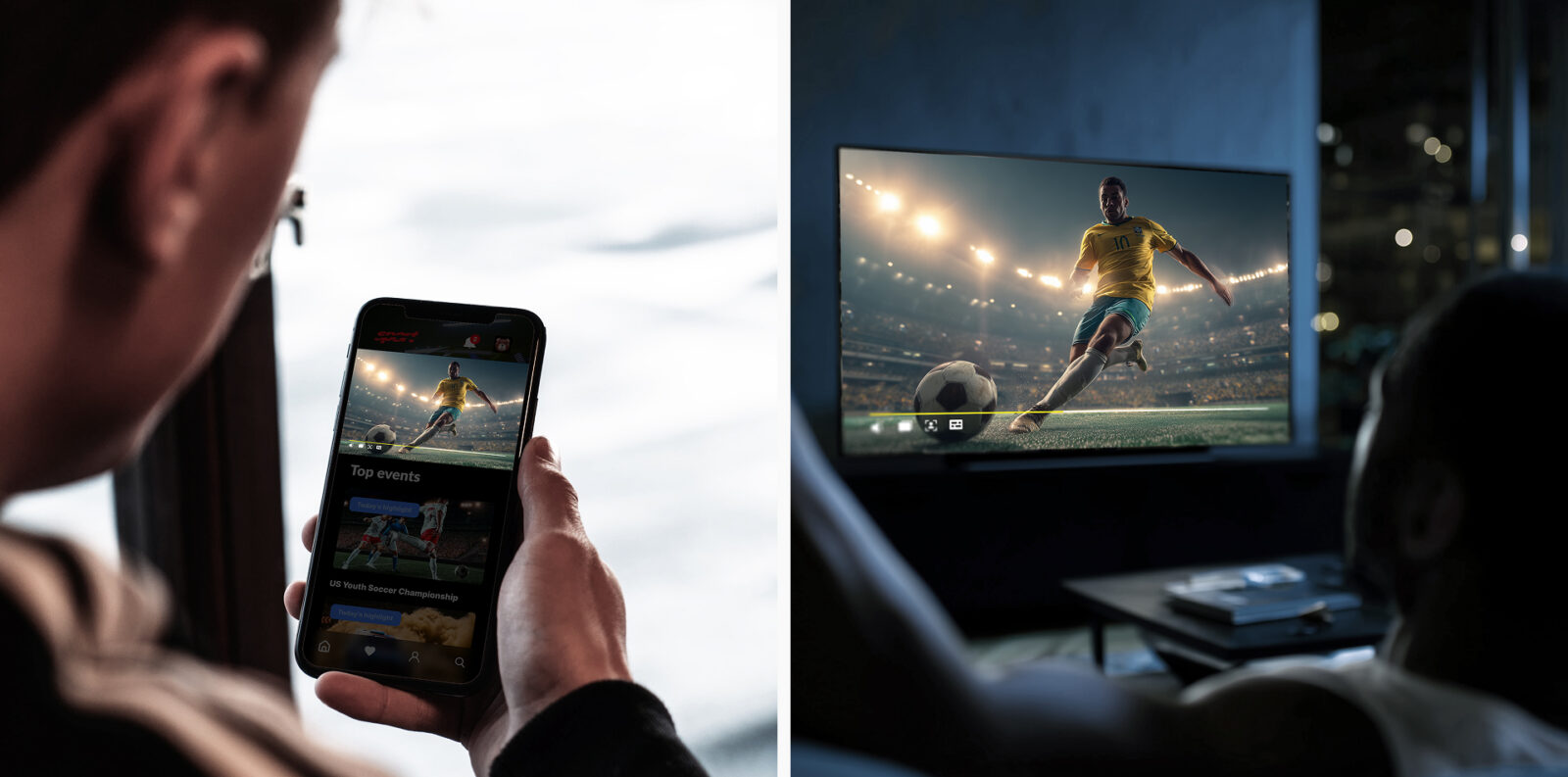 Android mobile vs. Android TV live streaming