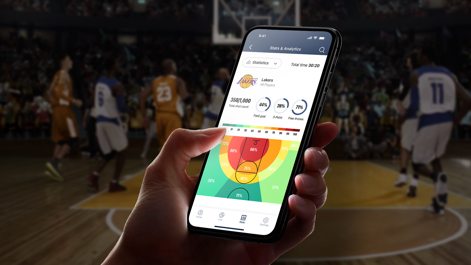 AI-powered basketball tracking app