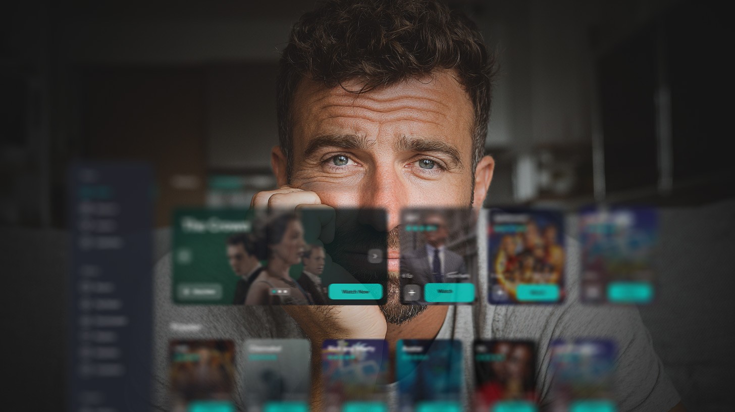 Sleek, feature-dense interface with modern animations, layered menus, subtle icons, and micro interactions.