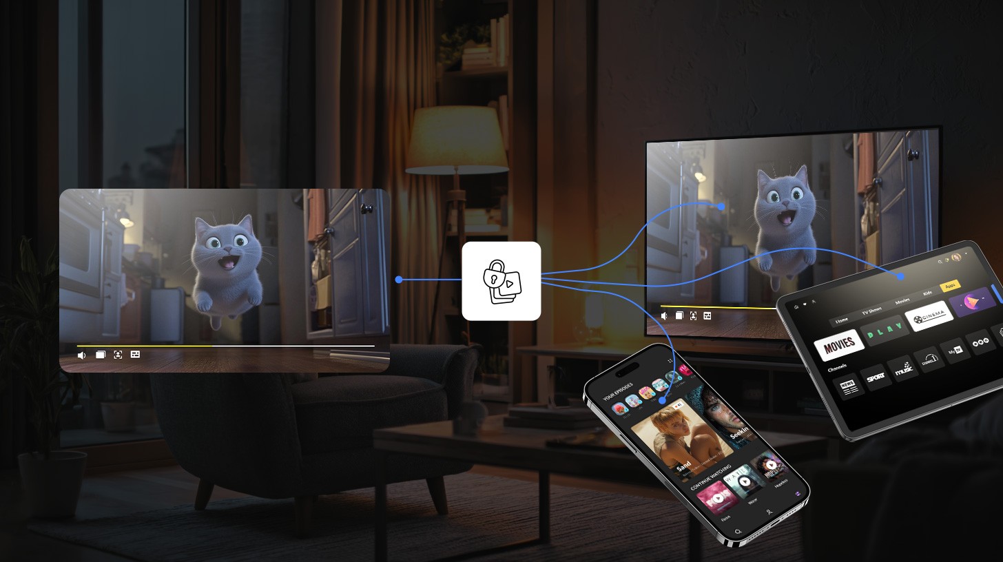 Secure video shown to users in OTT apps
