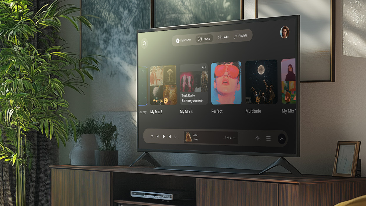 Low-end devices in a smart TV music streaming app