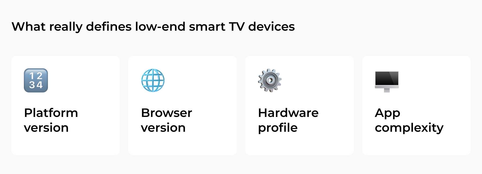 Defines low-end smart TV devices