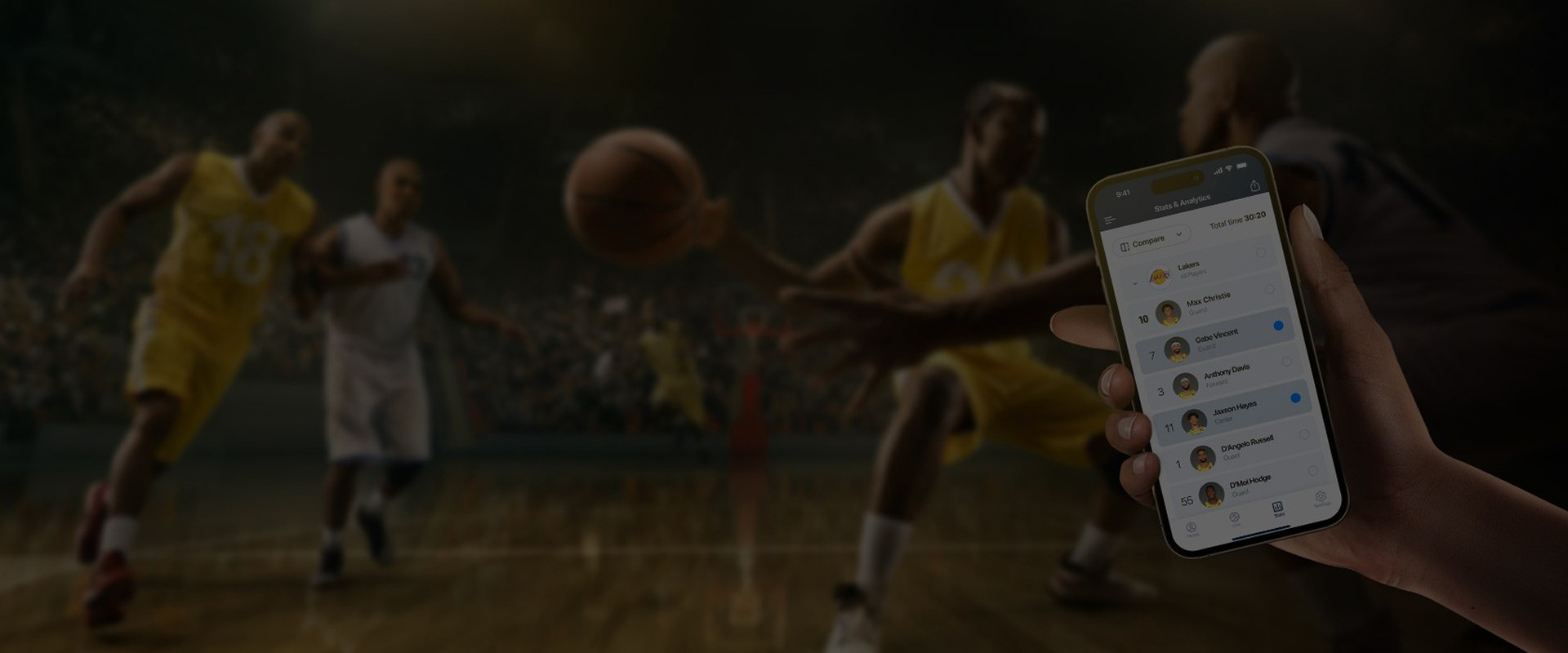 Real-time player stats in live sports