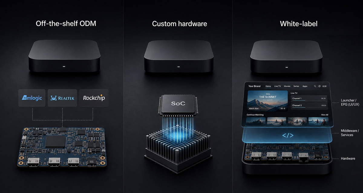 Diagram showing OTT box sourcing options