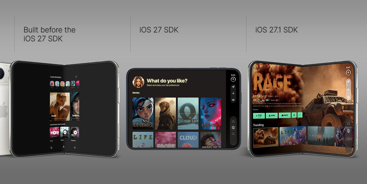 iPhone Duo app running inside a black compatibility frame
